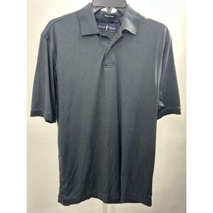 Arnold Palmer Mens Micro Pima Cotton Blend Polo Shirt Charcoal Grey Size S